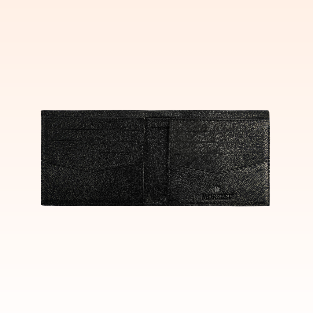 Bifold Leather Wallet Noir - MORELET®