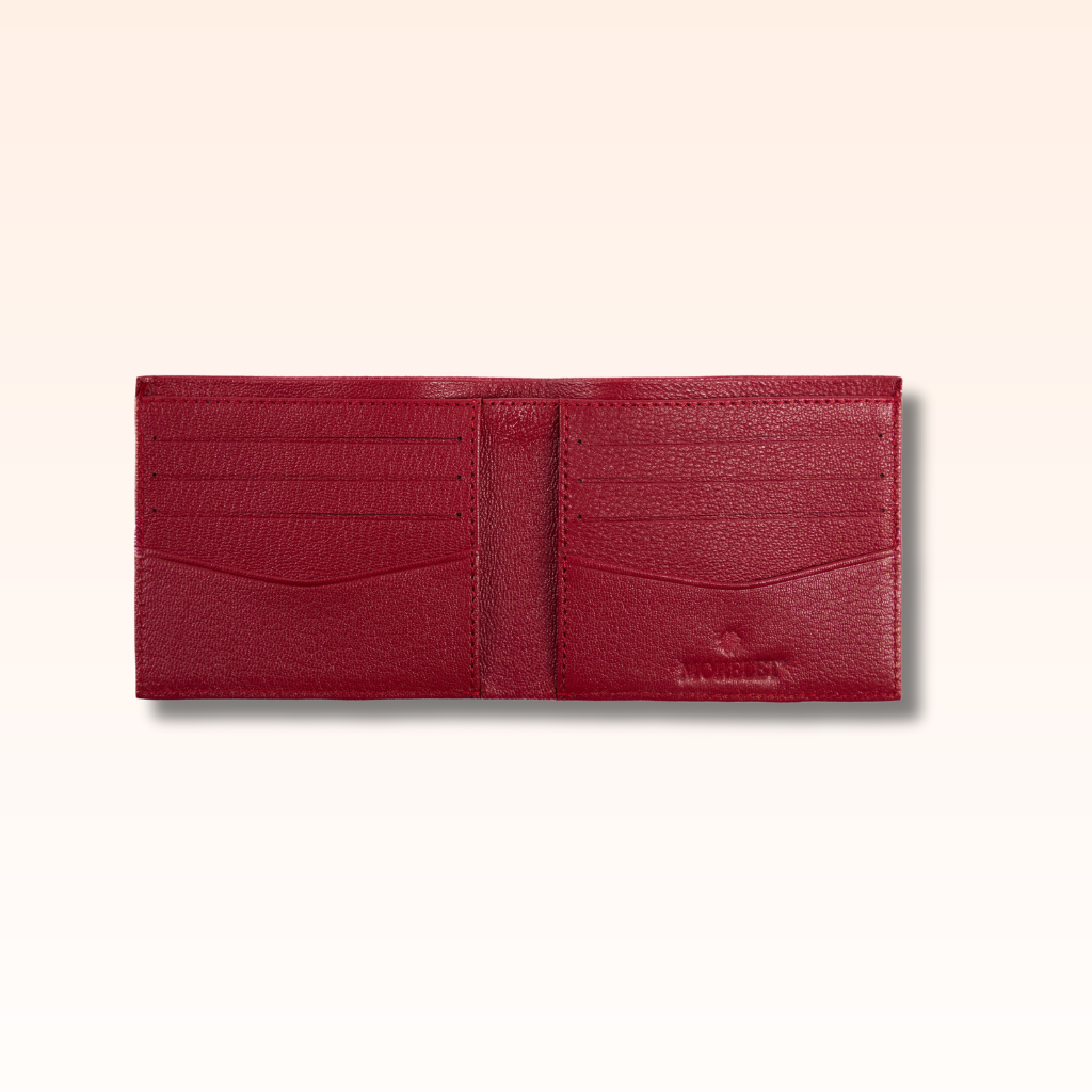 Bifold Leather Wallet Red - MORELET®
