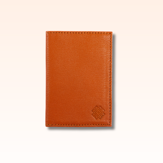 Compact Leather Wallet Orange - MORELET®
