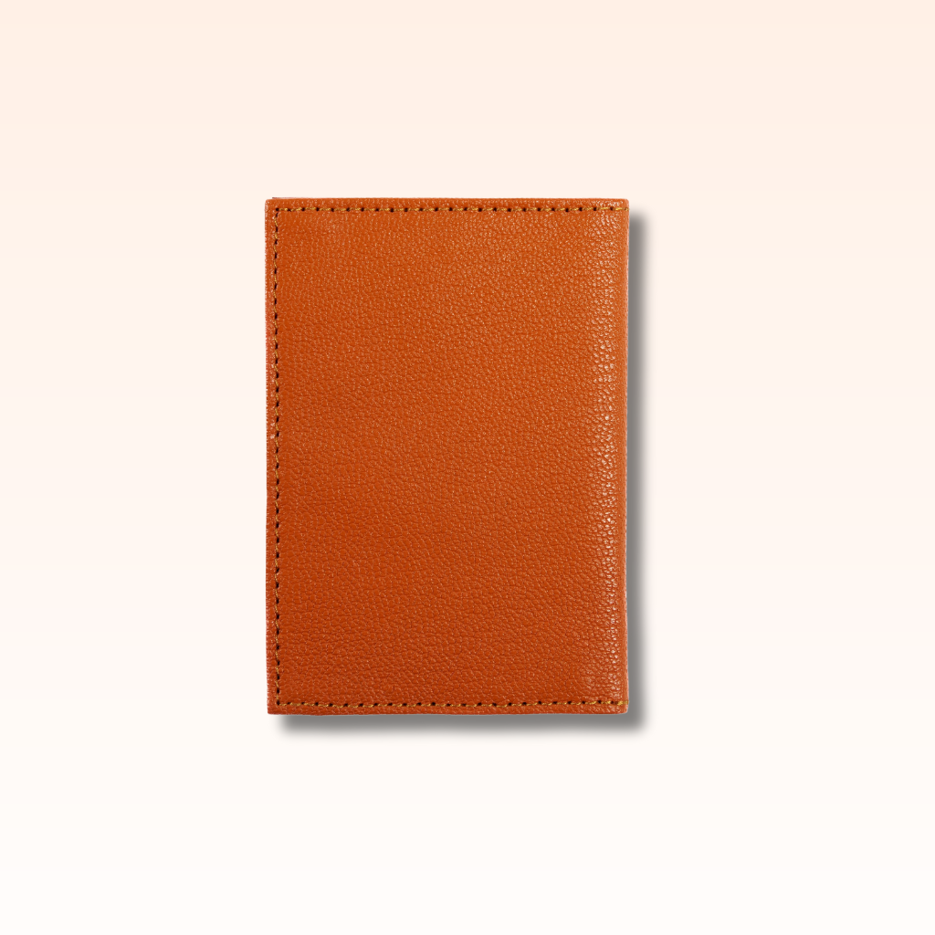 Compact Leather Wallet Orange - MORELET®