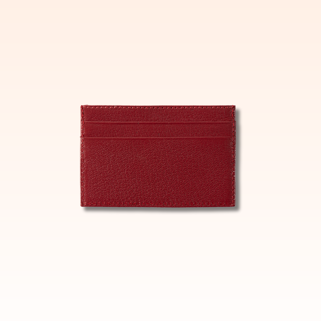 Leather Card Holder Red - MORELET®
