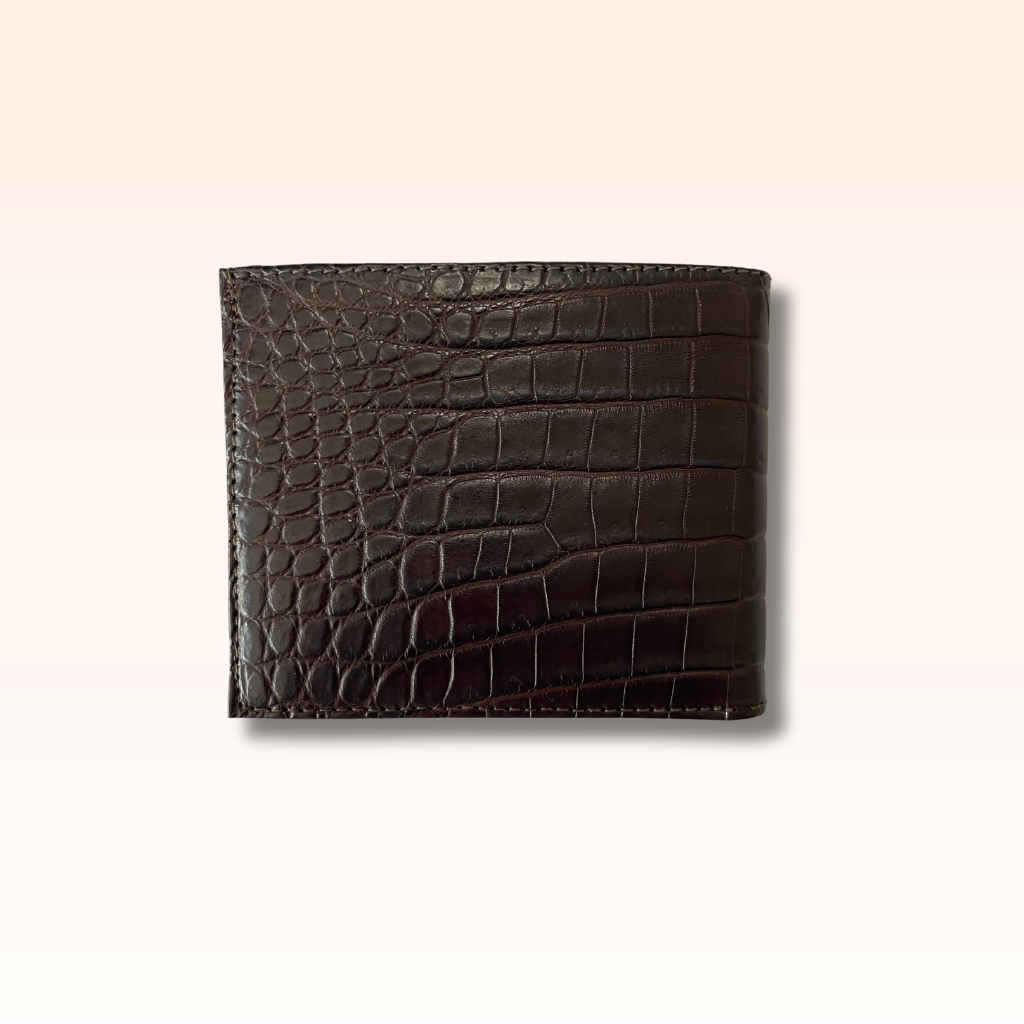 Bifold Crocodile Wallet Chocolate - MORELET®