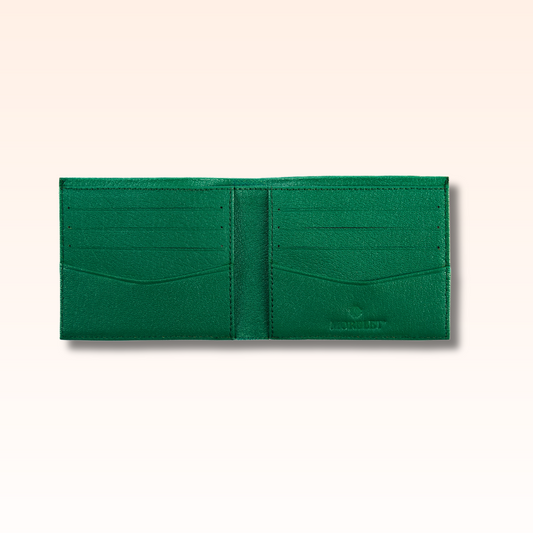 Bifold Crocodile Wallet Kelly Green Glazed - MORELET®