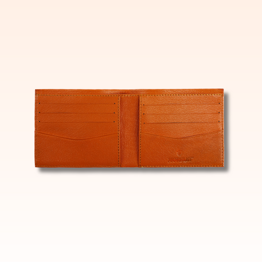 Bifold Crocodile Wallet Mandarine Glazed - MORELET®