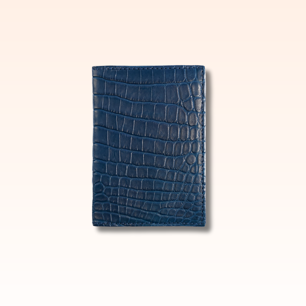 Compact Crocodile Wallet Admiral Blue - MORELET®