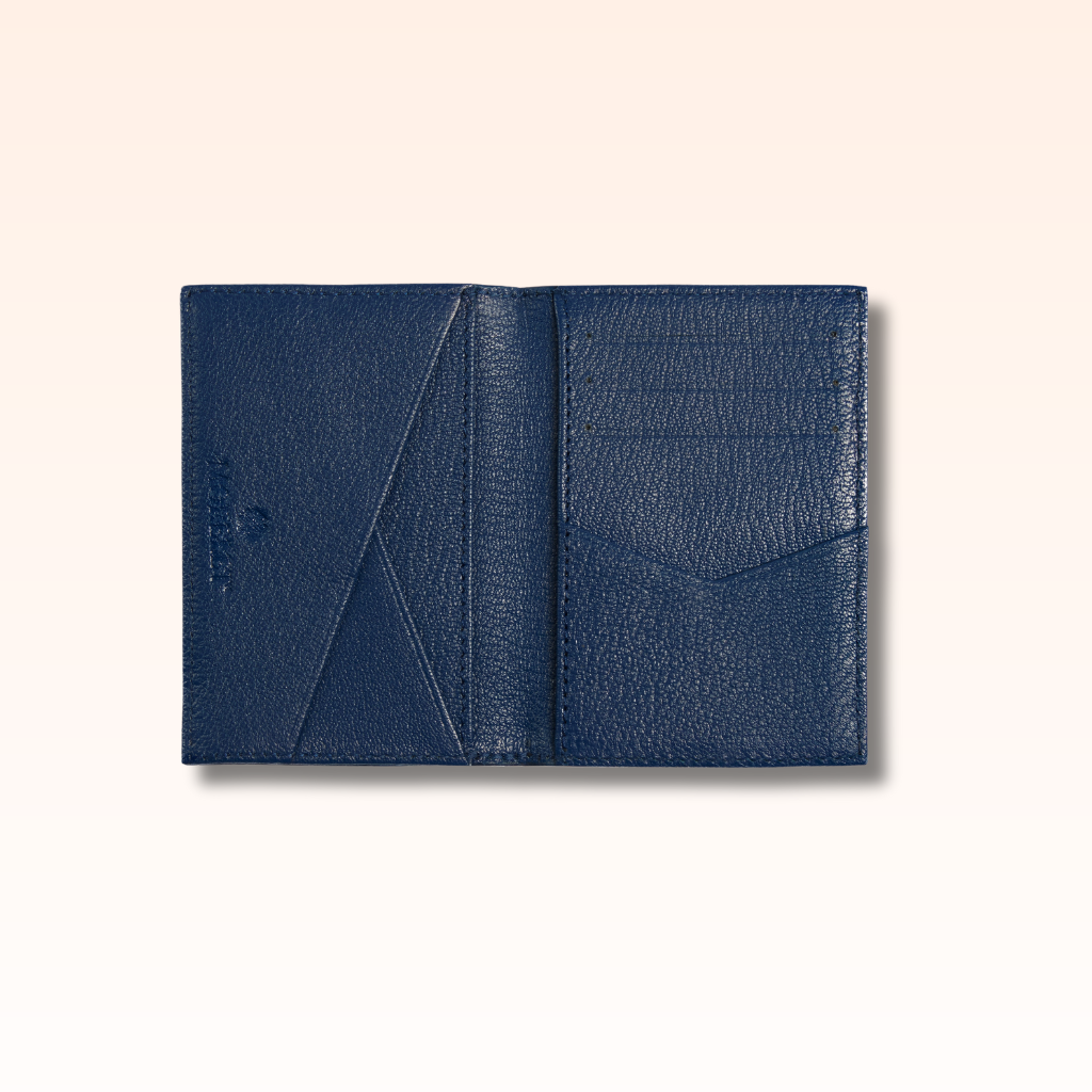 Compact Crocodile Wallet Admiral Blue - MORELET®