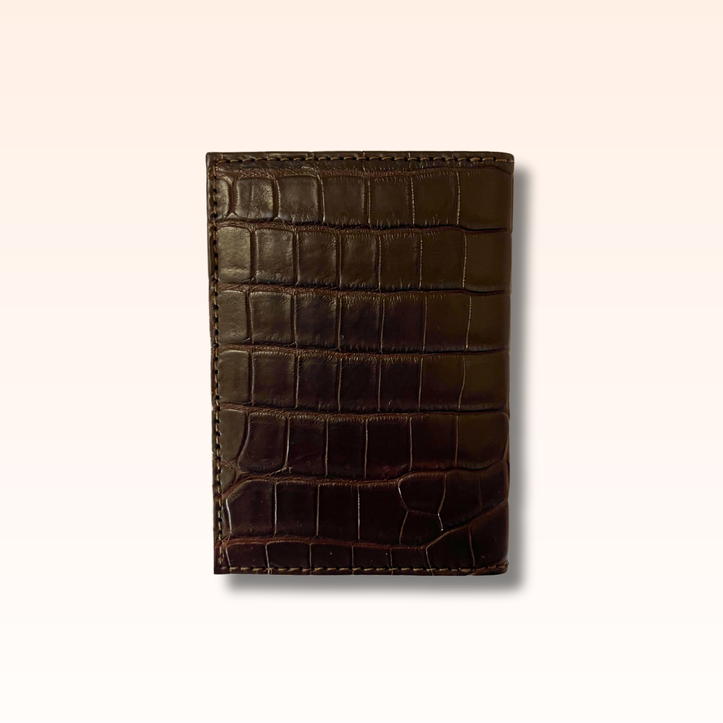 Compact Crocodile Wallet Chocolate - MORELET®