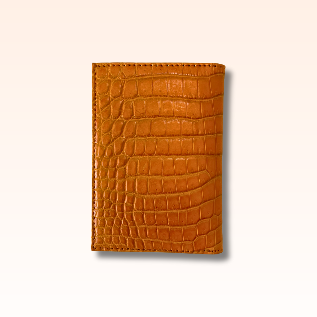 Compact Crocodile Wallet Amber - MORELET®