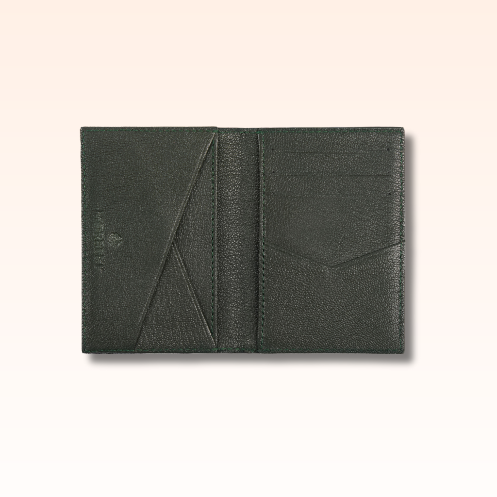 Compact Crocodile Wallet Olive - MORELET®