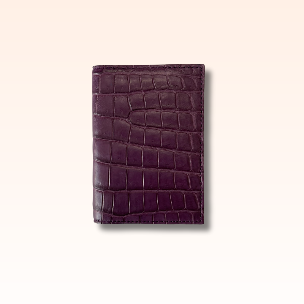 Compact Crocodile Wallet Plum - MORELET®