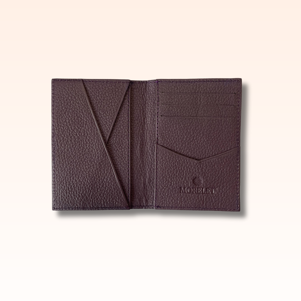 Compact Crocodile Wallet Plum - MORELET®