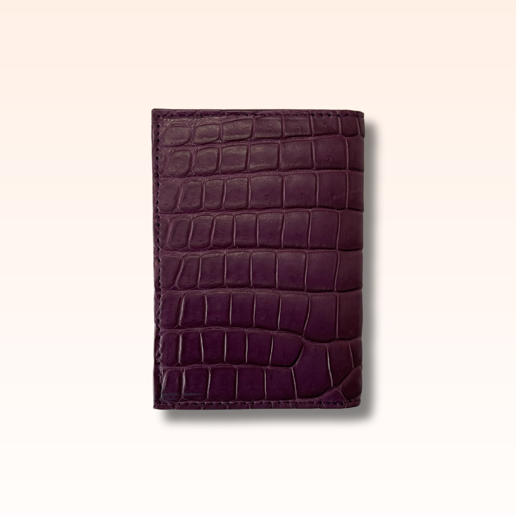 Compact Crocodile Wallet Plum - MORELET®