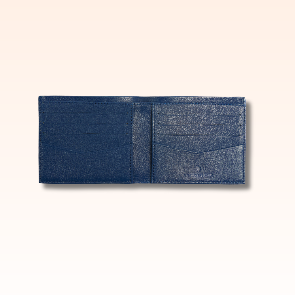 Bifold Crocodile Wallet Admiral Blue - MORELET®