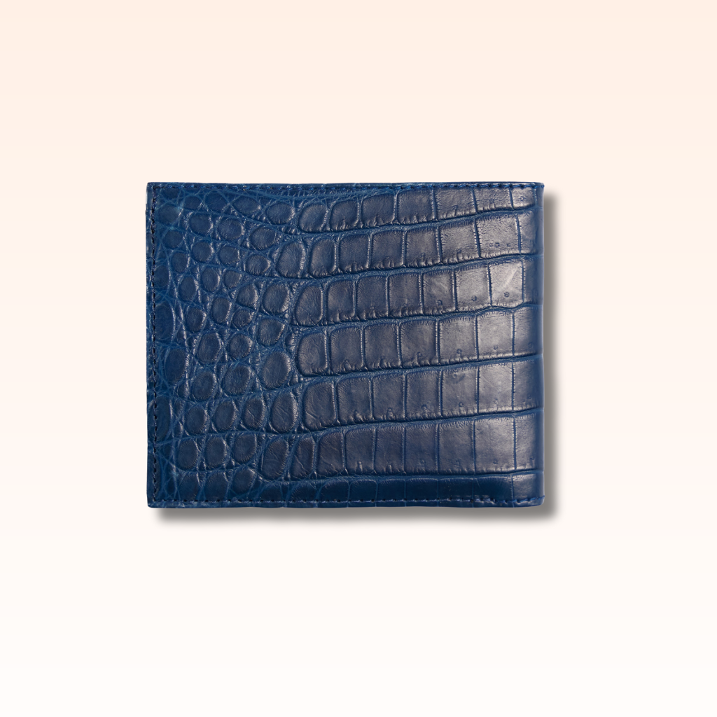 Bifold Crocodile Wallet Admiral Blue - MORELET®