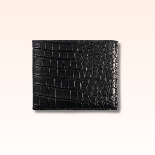 Bifold Crocodile Wallet Black - MORELET®