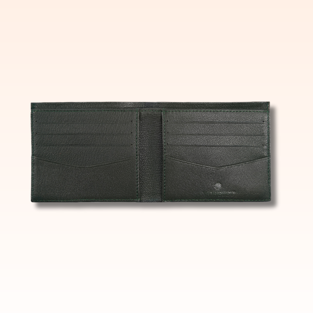 Bifold Crocodile Wallet Olive - MORELET®