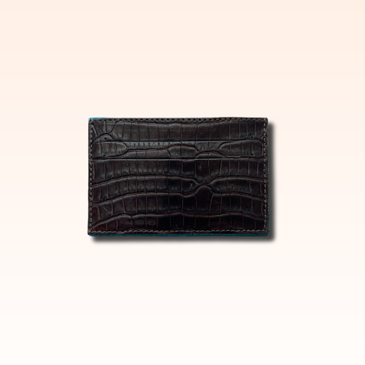 Crocodile Card Holder Chocolate