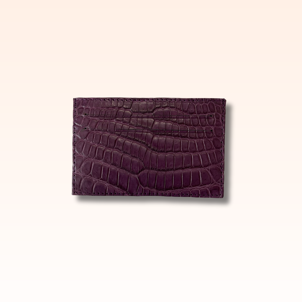 Crocodile Card Holder Plum - MORELET®