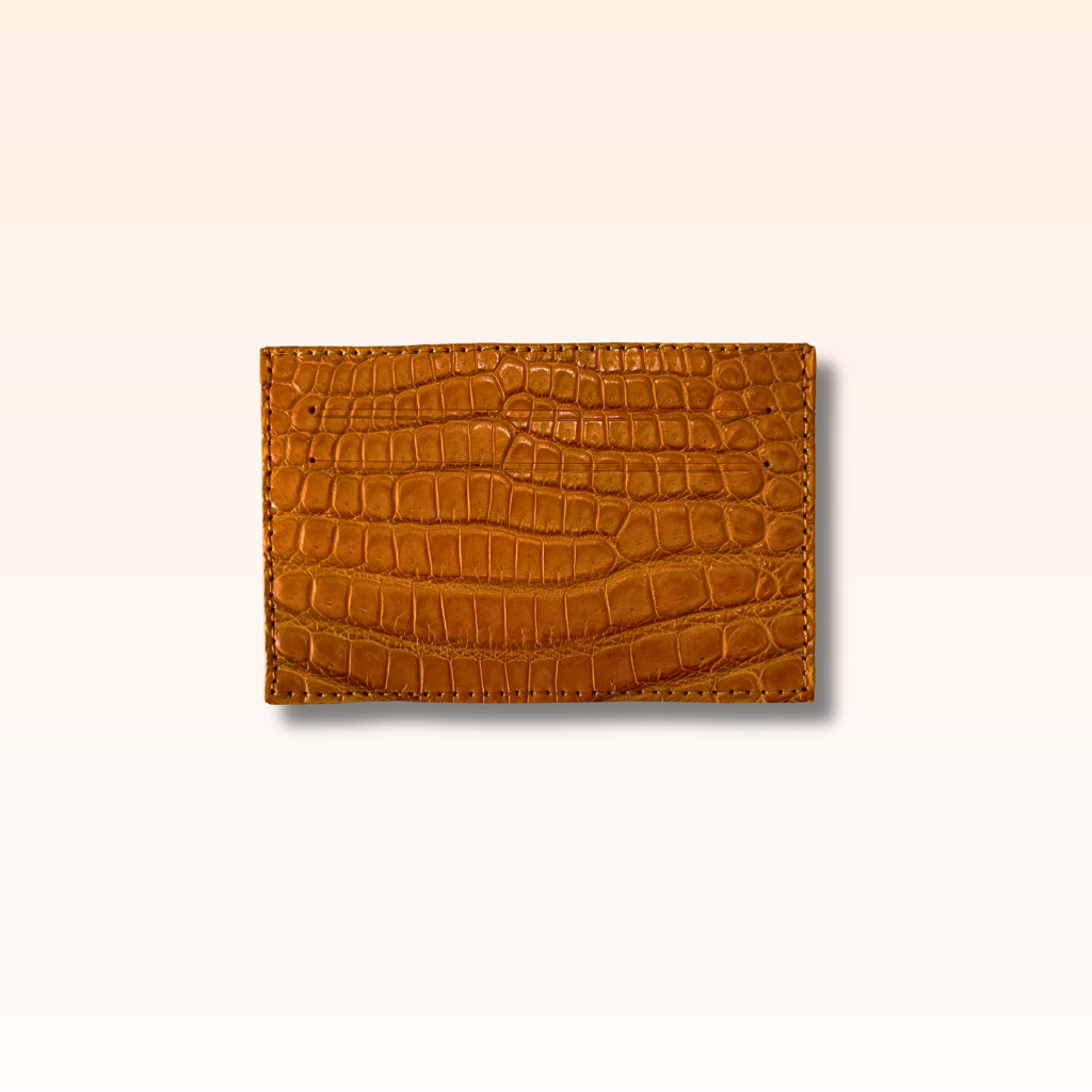 Crocodile Card Holder Amber - MORELET®