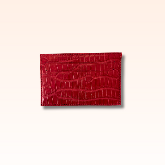 Crocodile Card Holder Apple Red - MORELET®