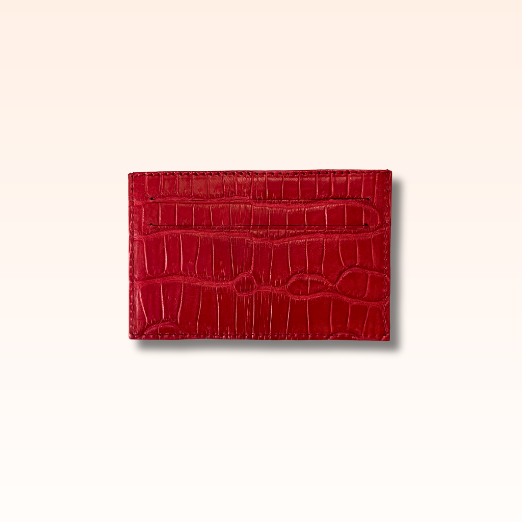 Crocodile Card Holder Apple Red - MORELET®