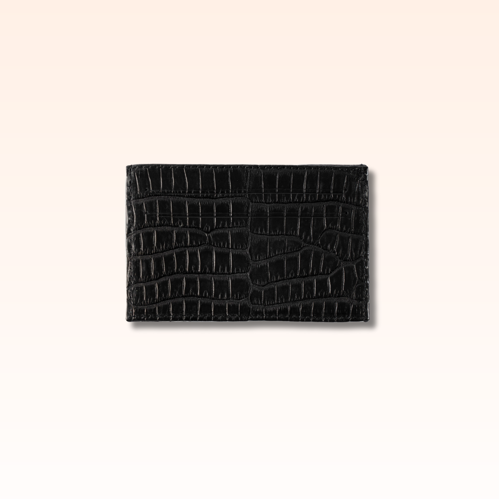 Crocodile Card Holder Black - MORELET®