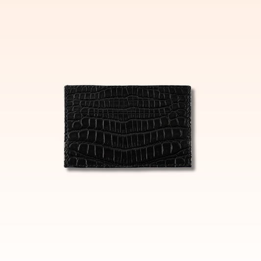 Crocodile Card Holder Black - MORELET®