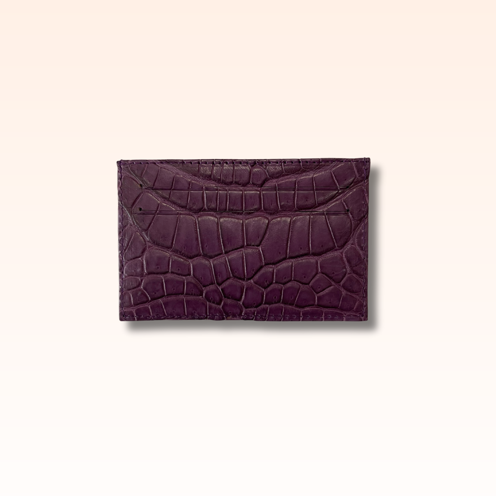 Crocodile Card Holder Plum - MORELET®