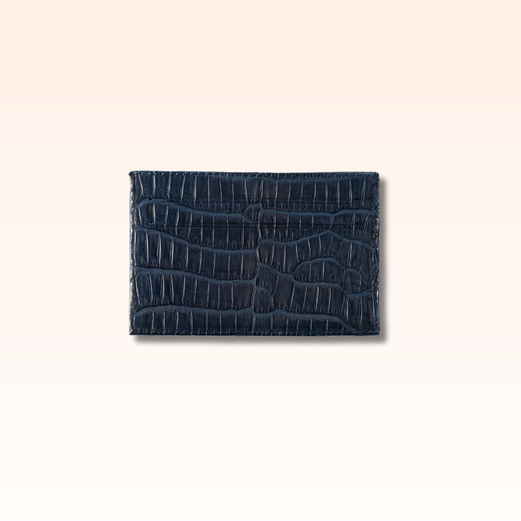 Crocodile Card Holder Admiral blue - MORELET®