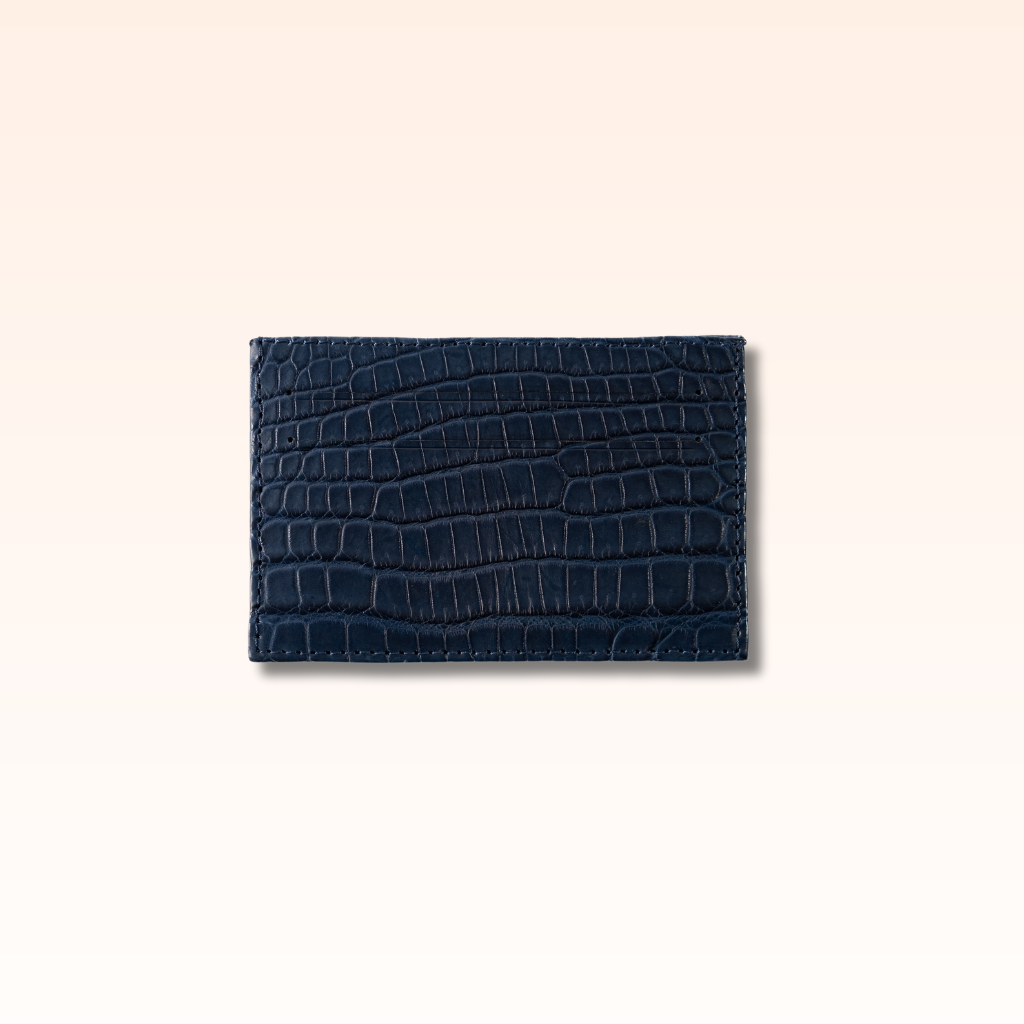 Crocodile Card Holder Admiral blue - MORELET®