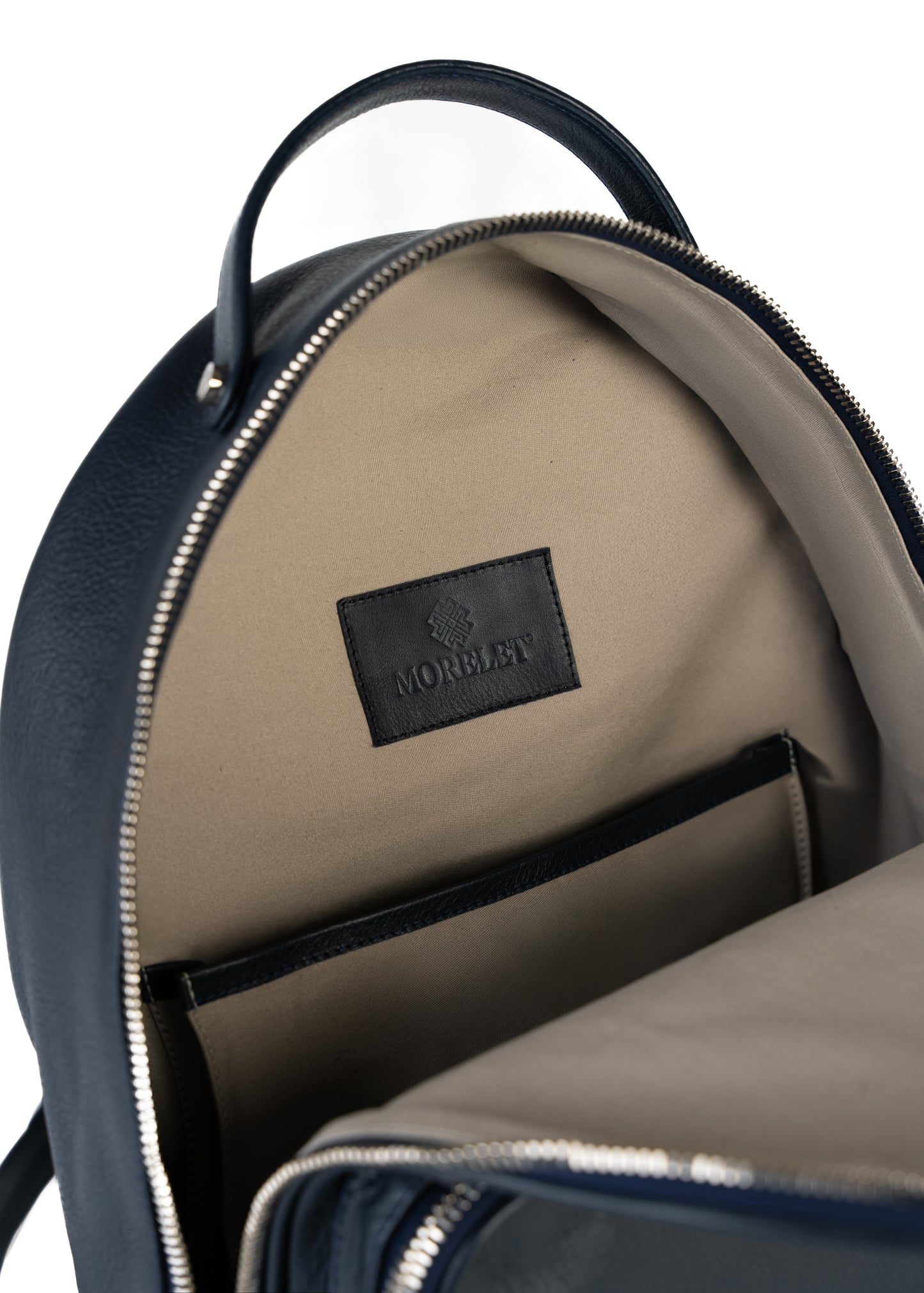 Luxury Leather Backpack Midnight Blue - MORELET®