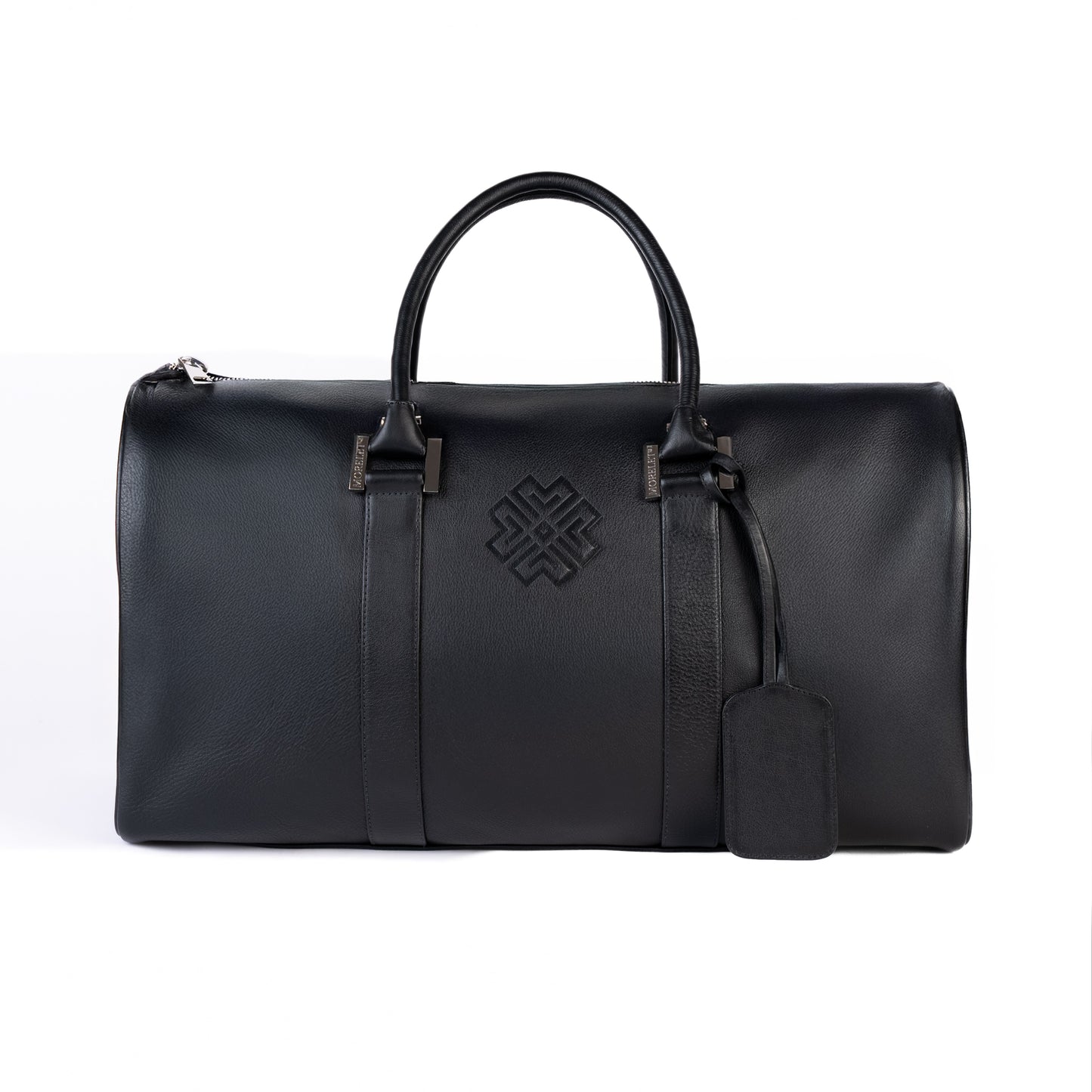 Duffel 55 - Leather Travel Bag Jet Black - MORELET®