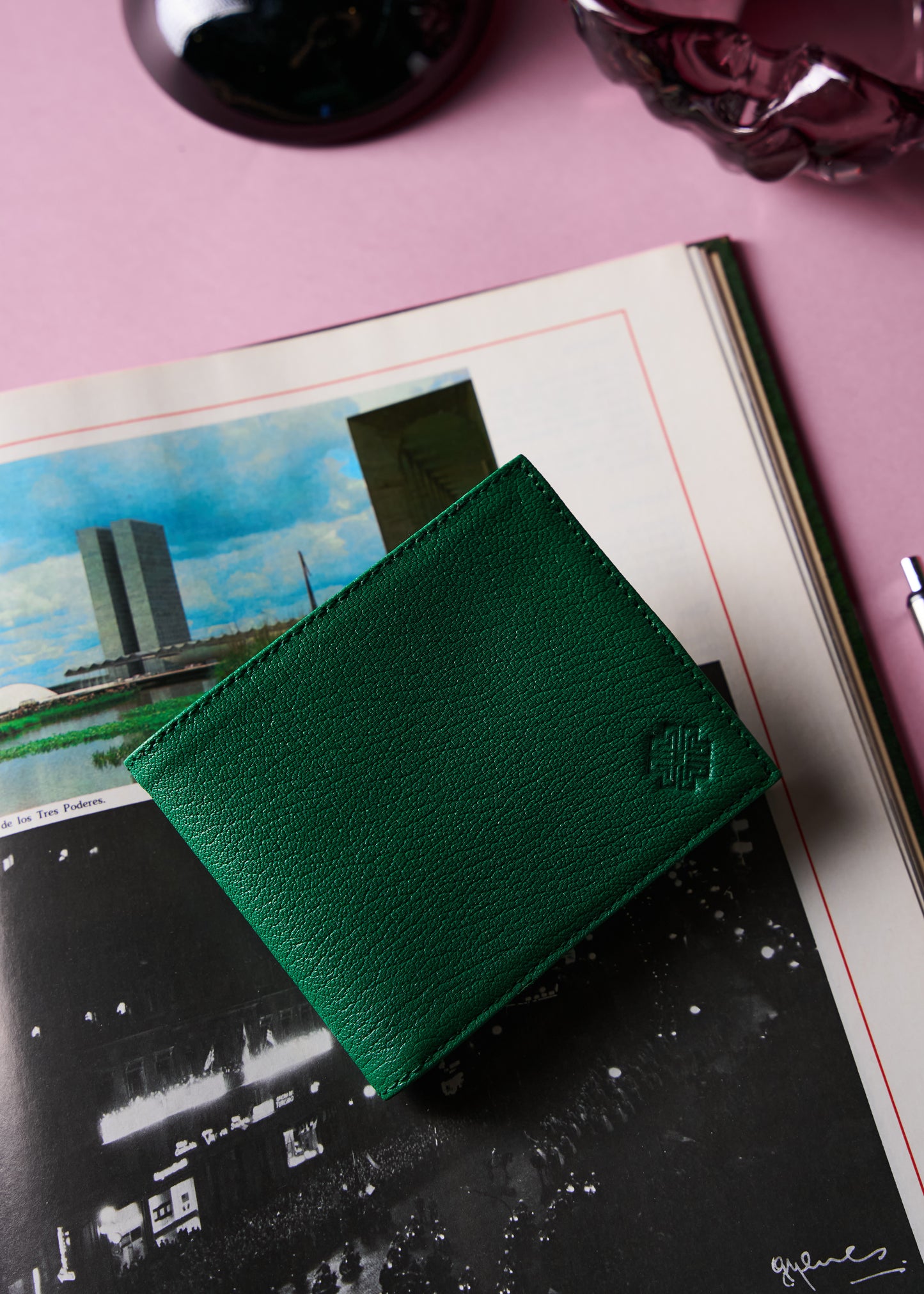 Bifold Leather Wallet Vert - MORELET®