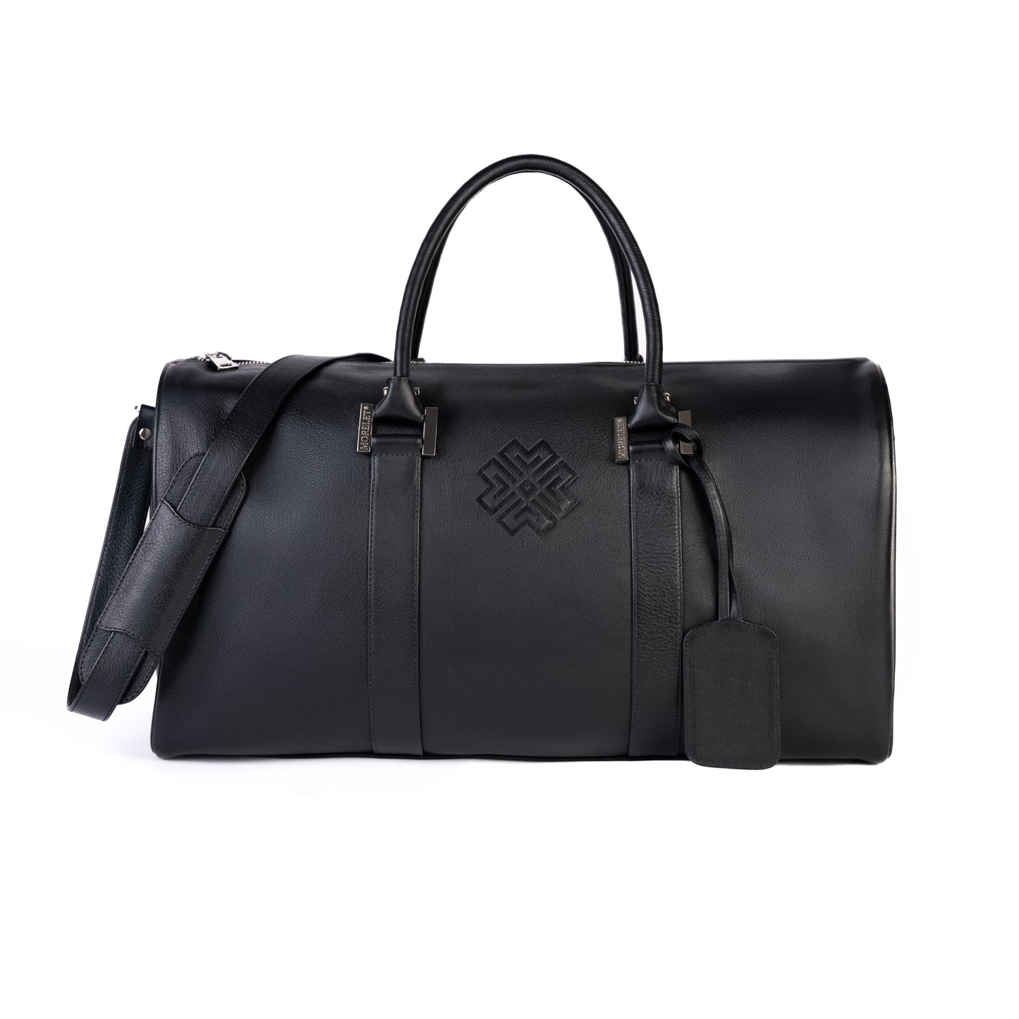 Duffel 55 - Leather Travel Bag Jet Black - MORELET®