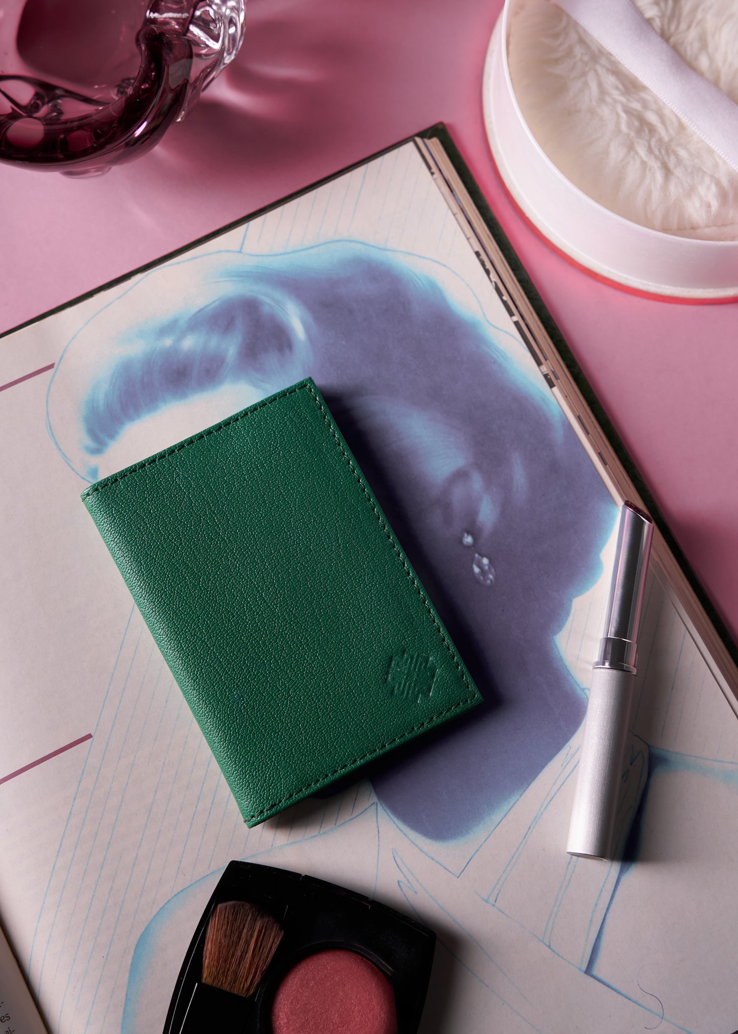 Compact Leather Wallet Vert - MORELET®