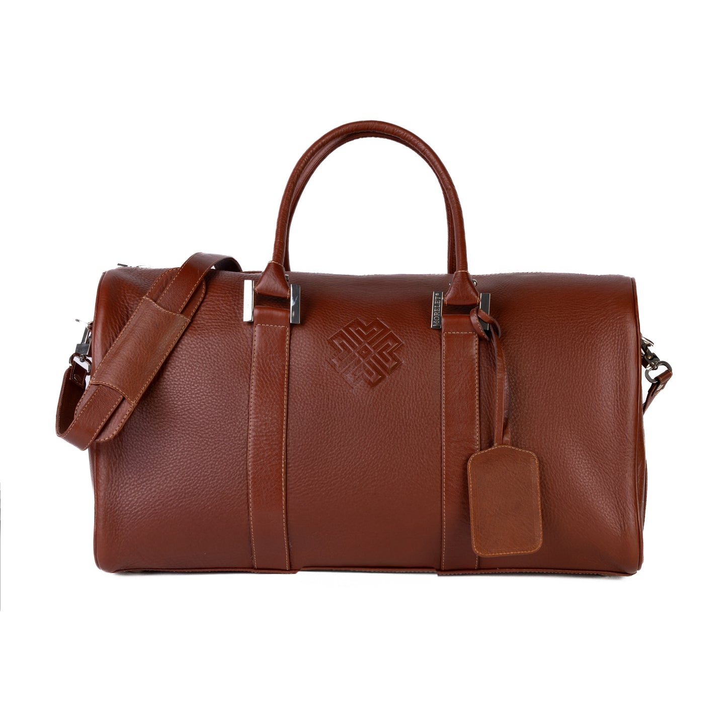Duffel 55 - Leather Travel Bag Saddle Brown - MORELET®
