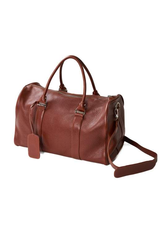 Duffel 45 - Leather Travel Bag Saddle Brown - MORELET®